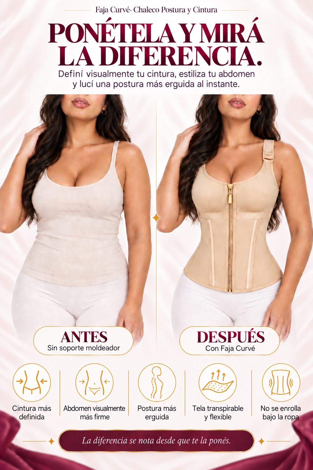 Faja Curvé — Chaleco Postura y Cintura