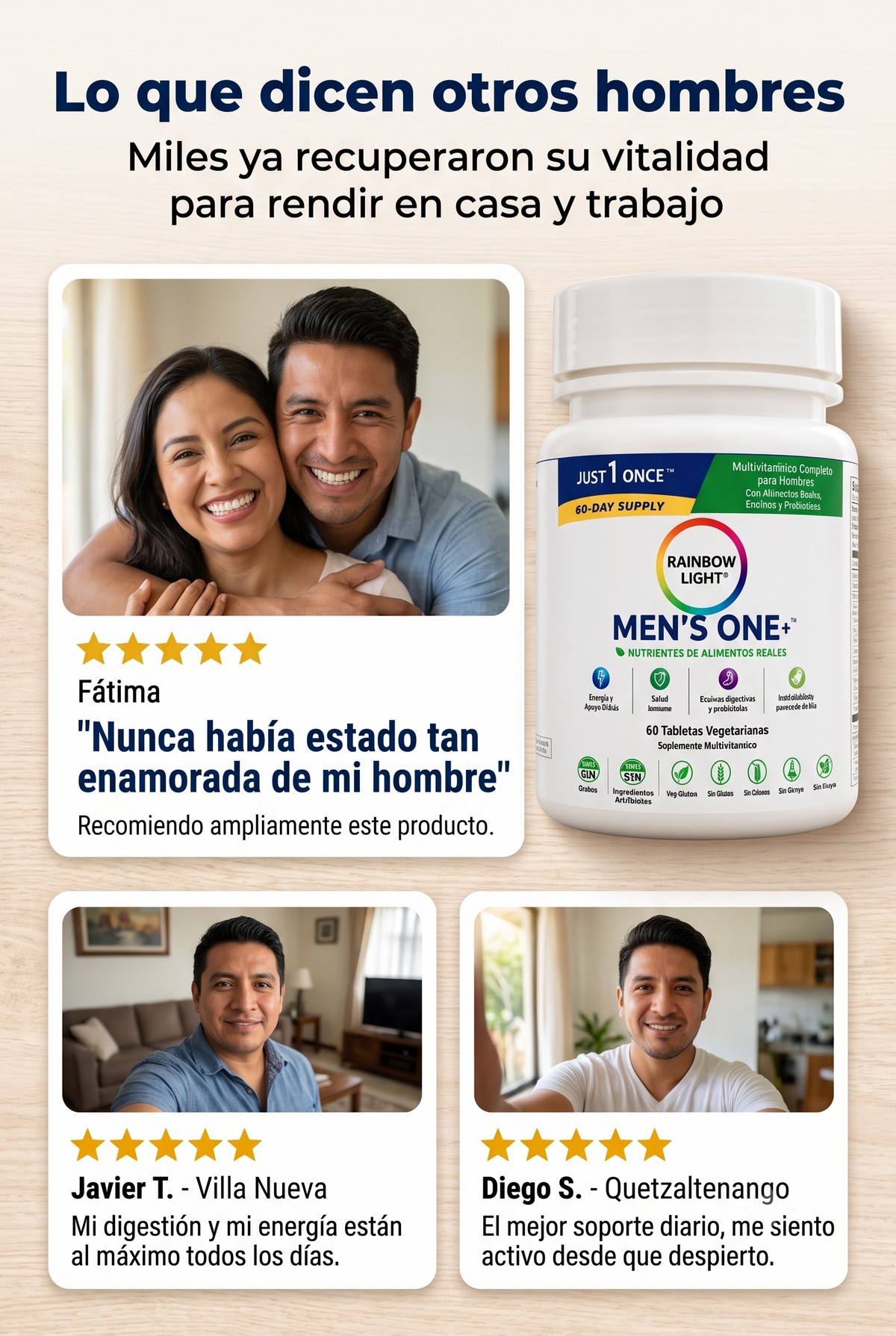 Tabletas de Energía y Potencia Masculina