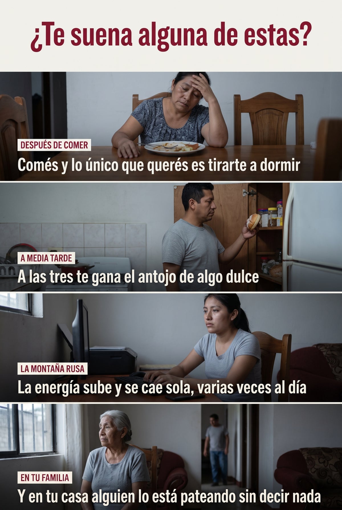 El sueño después de comer y el antojo de media tarde