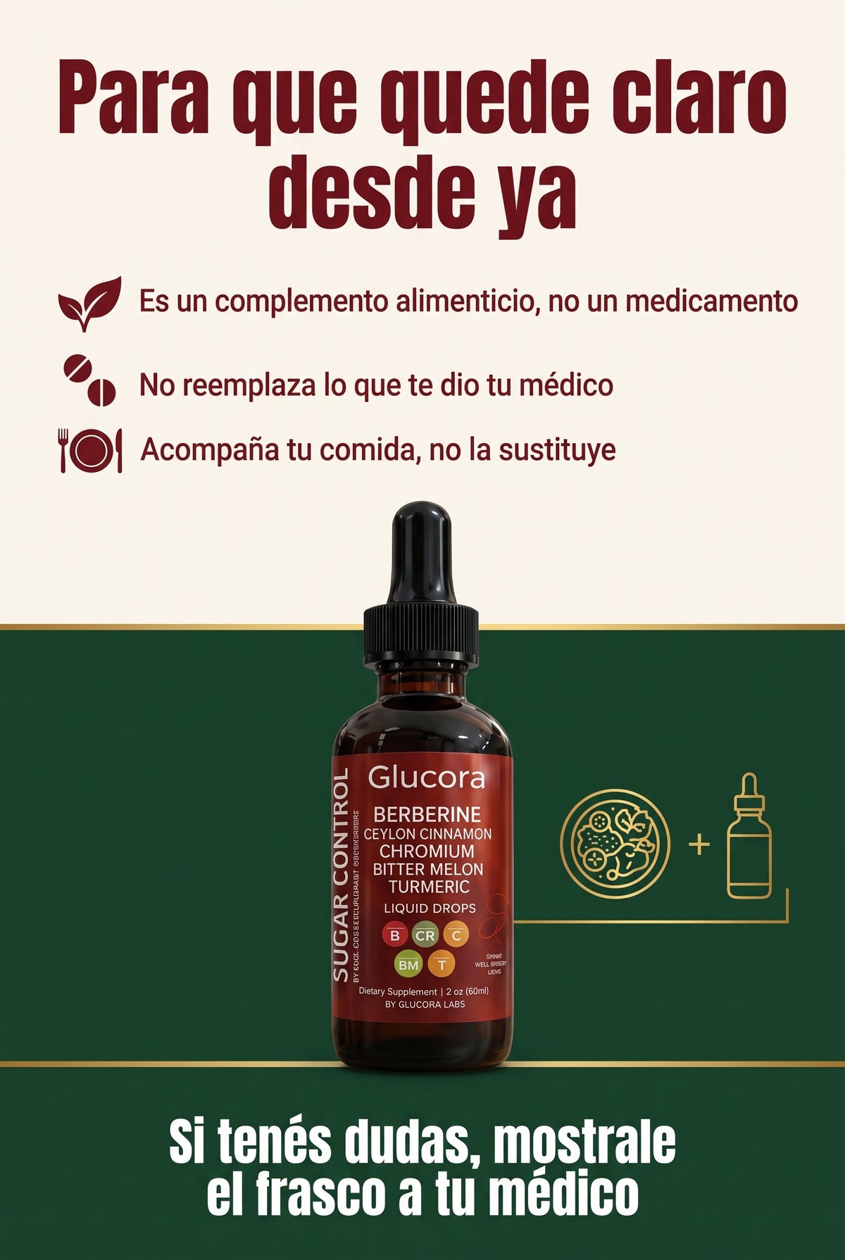 Complemento alimenticio, no medicamento