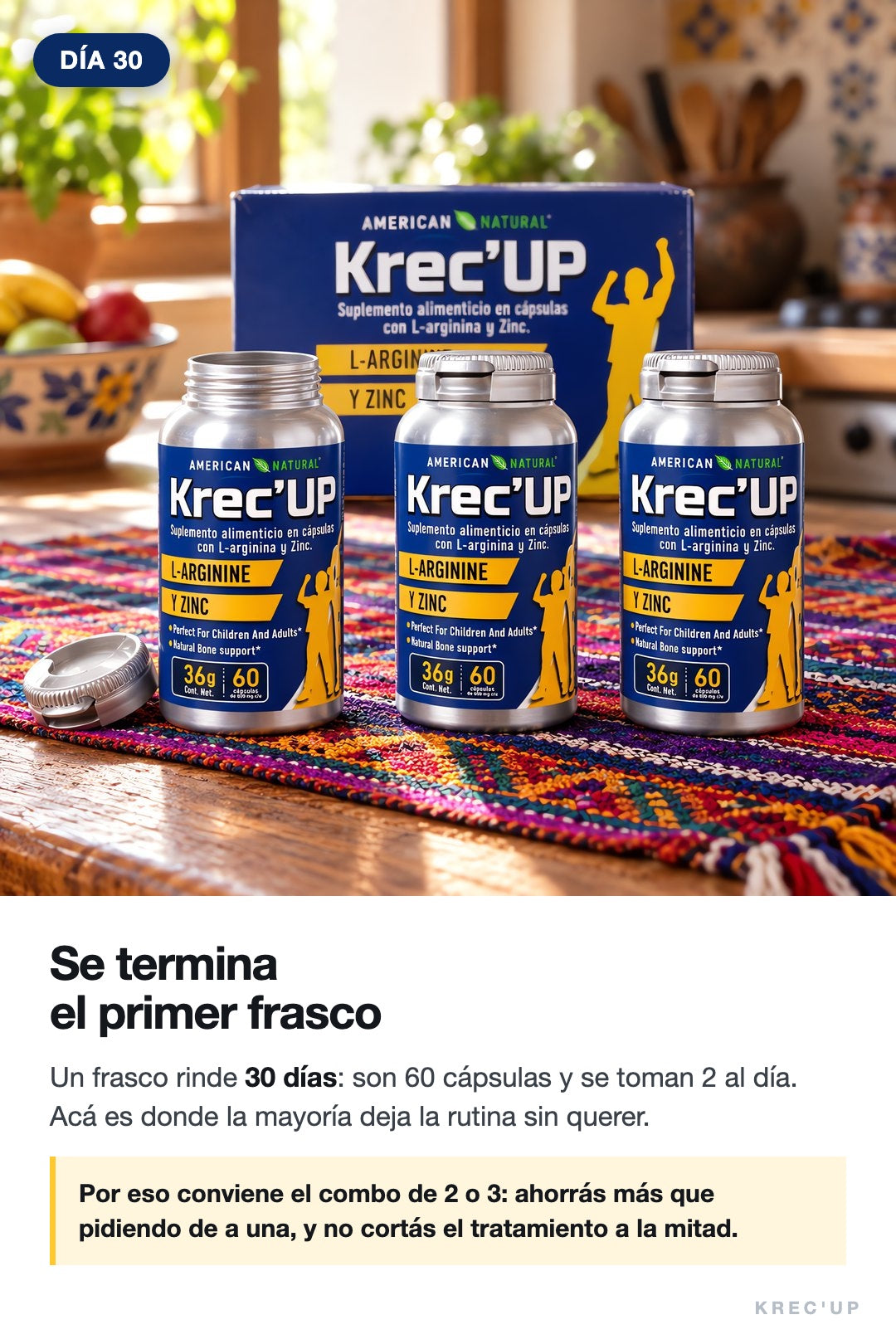 Día 30: se termina el primer frasco